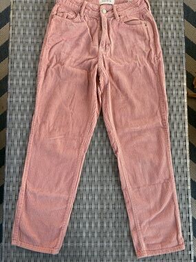 PacSun Corduroy Straight-Leg Pants in Dusty Rose